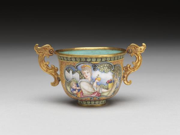 金胎畫琺瑯西洋人物杯