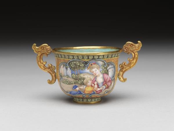 金胎畫琺瑯西洋人物杯