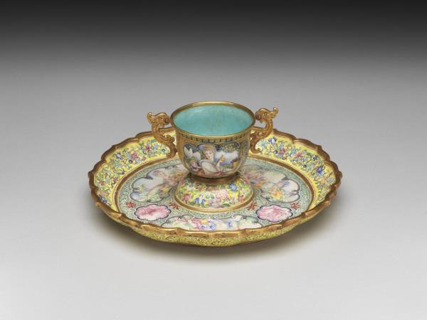 金胎畫琺瑯西洋人物杯