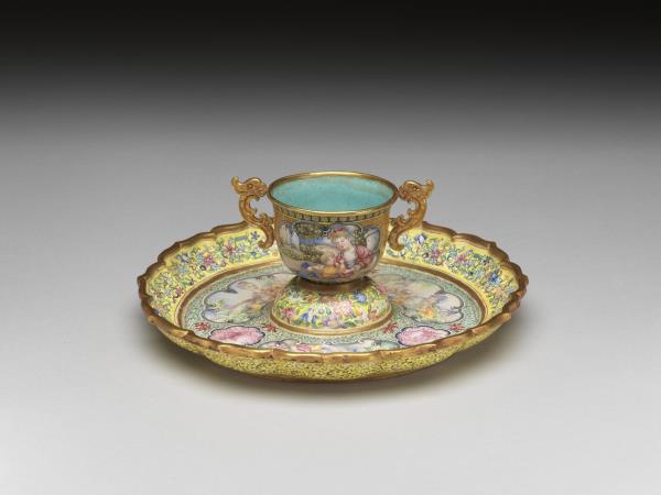 金胎畫琺瑯西洋人物杯