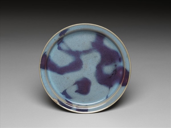 鈞窯 天青釉紫斑圓盤