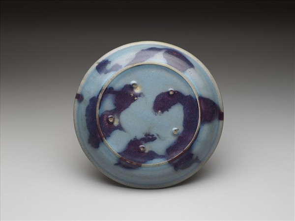 鈞窯 天青釉紫斑圓盤