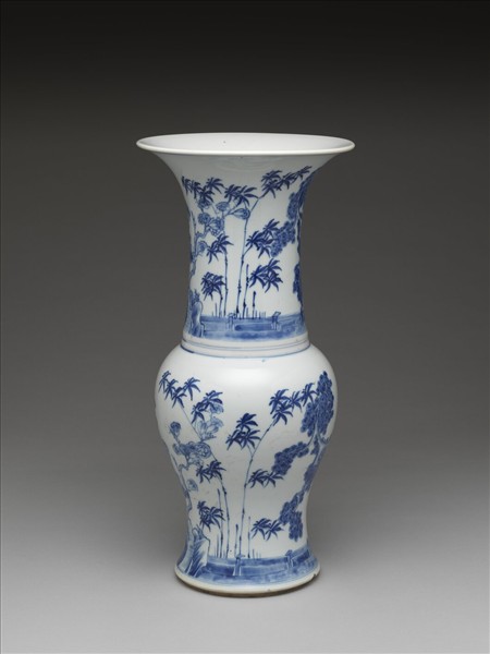 青花松竹紋瓶