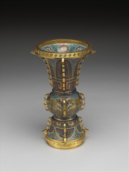 掐絲琺瑯蕉葉花觚