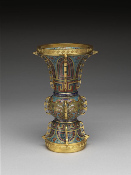 掐絲琺瑯蕉葉花觚