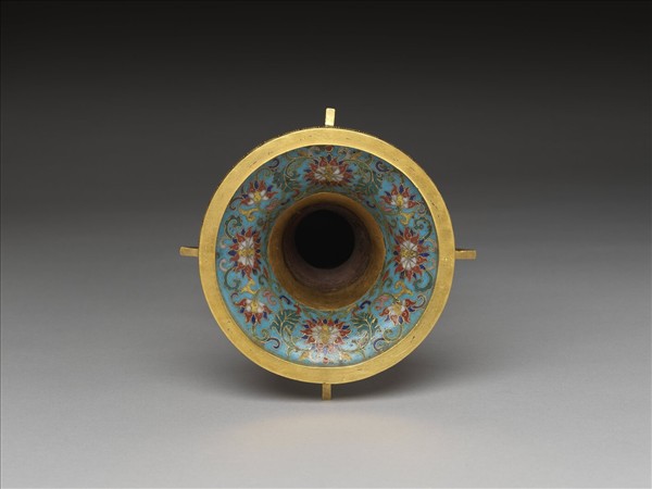 掐絲琺瑯蕉葉花觚