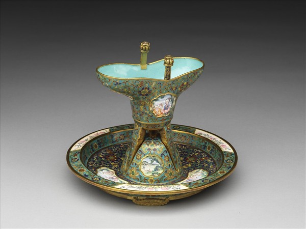 掐絲兼畫琺瑯爵托組