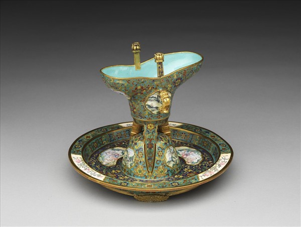 掐絲兼畫琺瑯爵托組