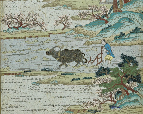 掐絲琺瑯御製詠春詩掛屏