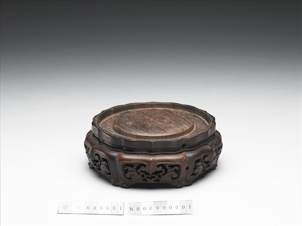 紫檀木雙鳳紋雕花座