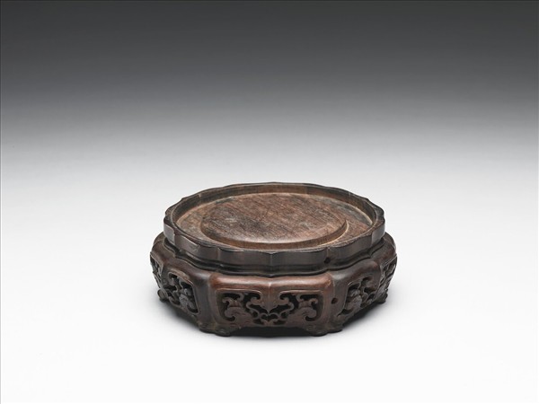 紫檀木雙鳳紋雕花座