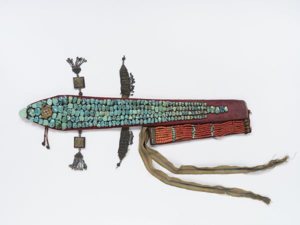 印度 綠松石髮編頭飾