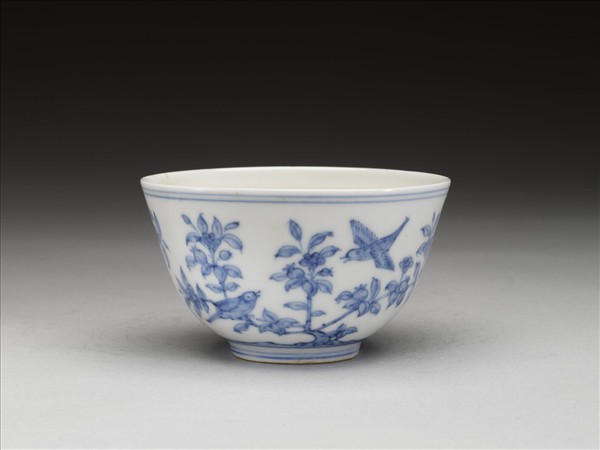 青花花鳥紋杯