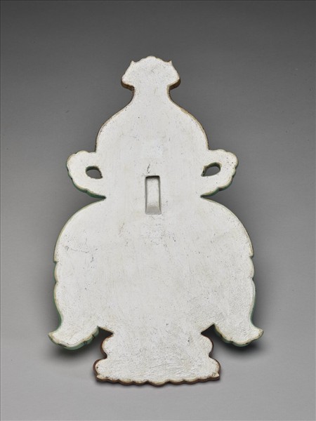 五彩描金大吉葫蘆式掛屏