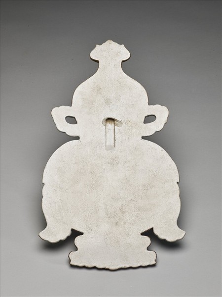 五彩描金大吉葫蘆式掛屏