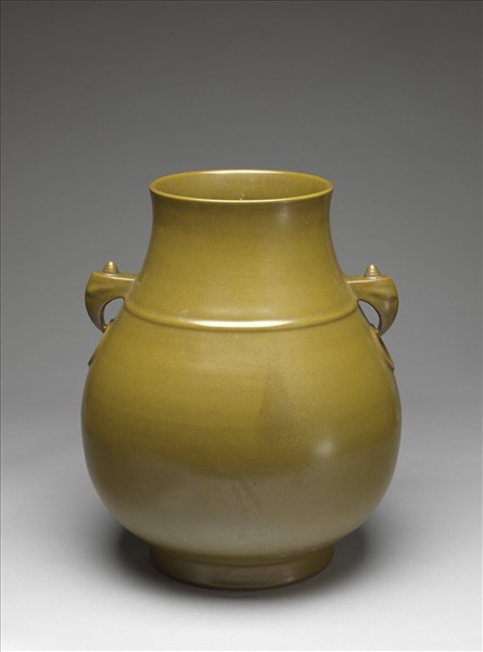 茶葉末獸耳暗環瓶