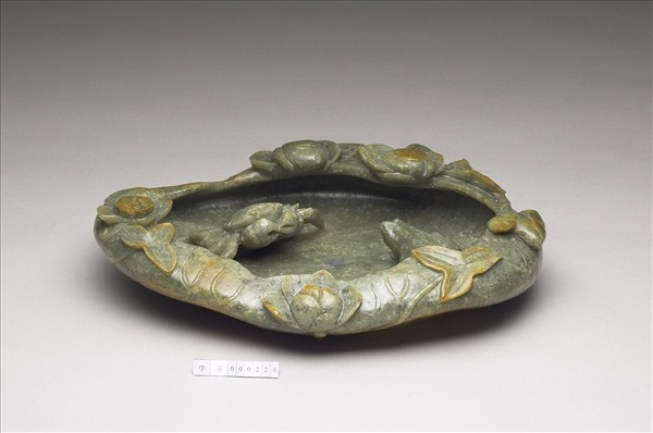 玉蟹蛙游荷葉洗