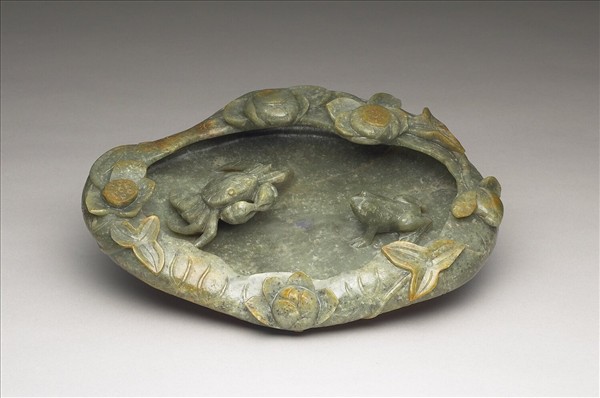 玉蟹蛙游荷葉洗