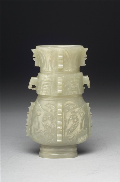 玉獸面紋瓶