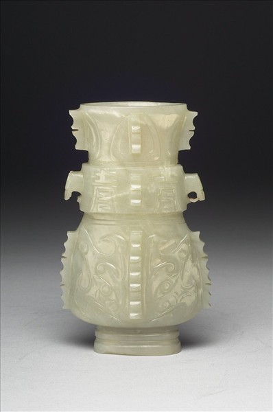 玉獸面紋瓶