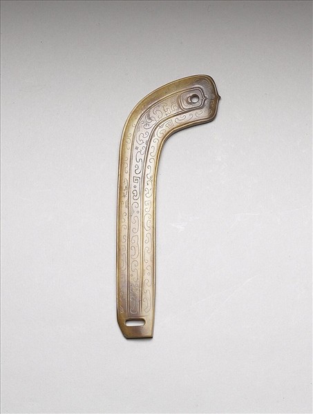 鳥尾形飾（晚期刻紋）