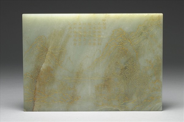 玉竹林水閣插屏