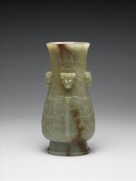 玉獸面紋瓶