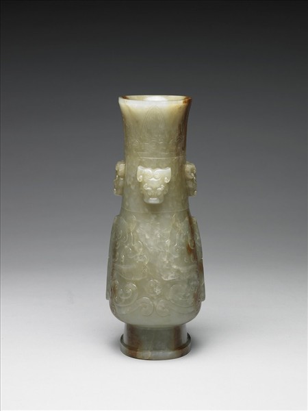 玉獸面紋瓶