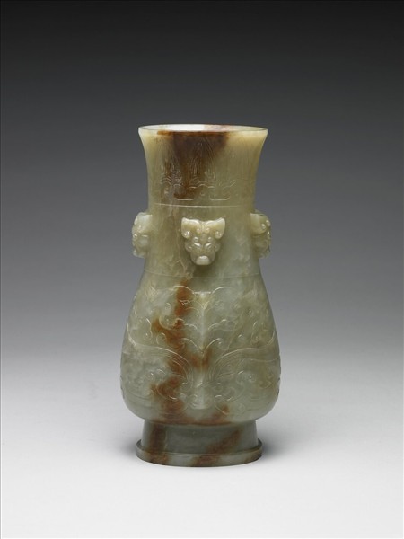玉獸面紋瓶