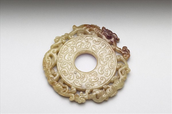 紫檀嵌玉龍紋璧墨床