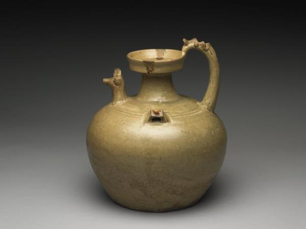 青瓷褐斑天雞壺