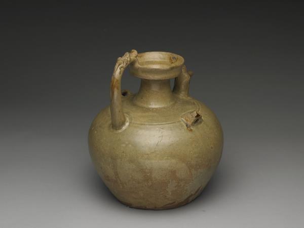 青瓷褐斑天雞壺