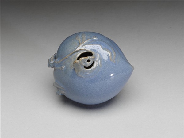 石灣窯 天藍釉蟠桃水盛