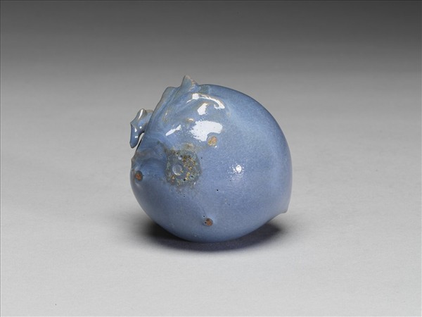 石灣窯 天藍釉蟠桃水盛