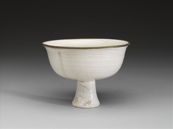 霍州窯 白瓷高足碗