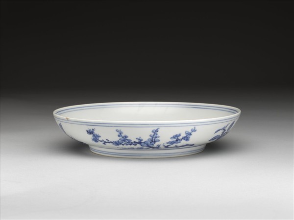 青花花卉紋盤