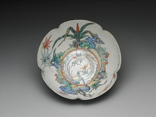 有田窯 柿右衛門類型 五彩花口碗