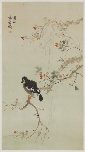 民國張書旂畫八哥