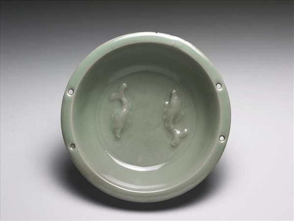 龍泉窯 青瓷雙魚紋洗