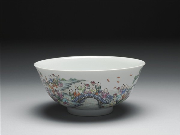 景德鎮窯 粉彩百子大碗