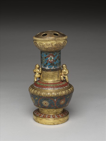 掐絲琺瑯花卉紋花插