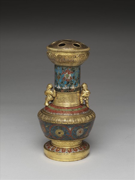 掐絲琺瑯花卉紋花插