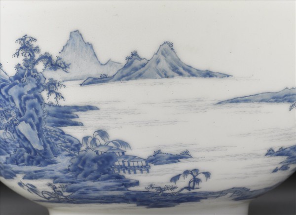 琺瑯彩瓷青山水碗