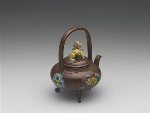 宜興胎畫琺瑯提梁壺