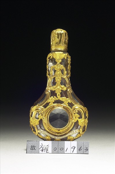 西洋玻璃鑲金花小瓶