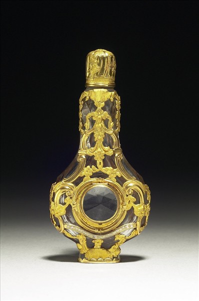 西洋玻璃鑲金花小瓶