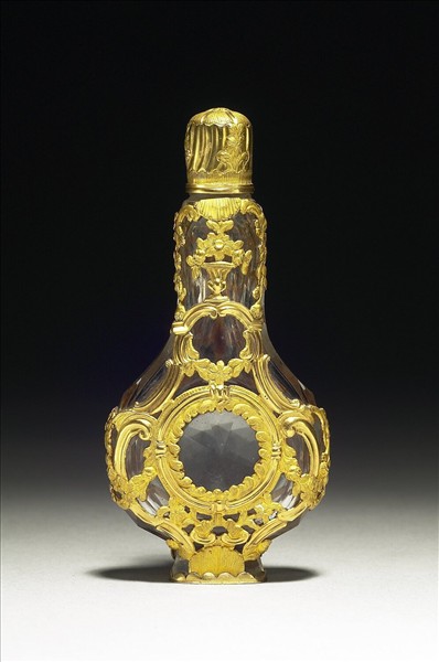 西洋玻璃鑲金花小瓶