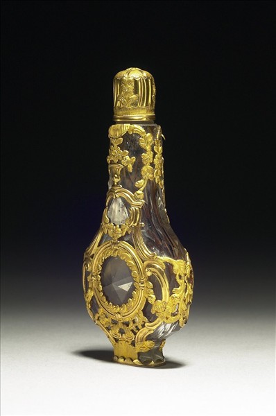 西洋玻璃鑲金花小瓶