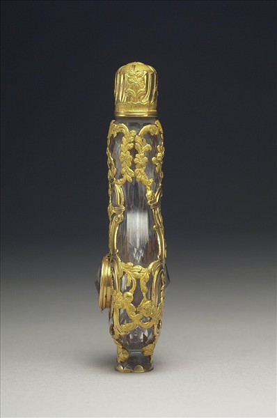 西洋玻璃鑲金花小瓶