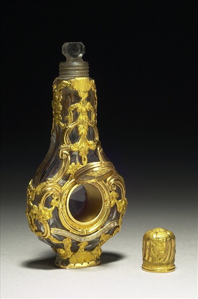 西洋玻璃鑲金花小瓶